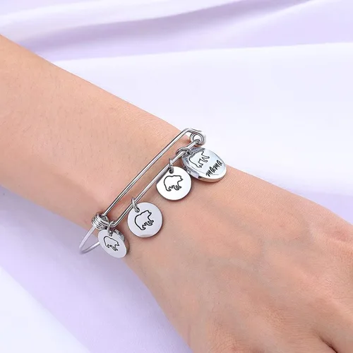 Miniatura 6 de GDKASRNY Pulsera de oso de mamá con brazalete ajustable de 1, 2, 3 cachorros, regalo para mamá