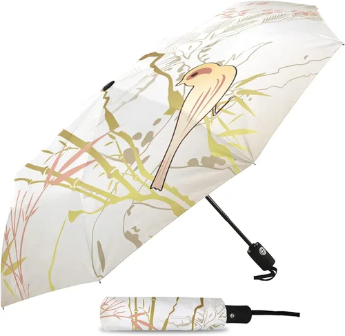 Miniatura 2 de DHDM Automatic Umbrella for Rain and Sun Male Women Beach Parasol Print Folding Umbrella