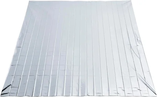 Miniatura 6 de Swiss Safe Mantas térmicas de Mylar de emergencia XL + manta espacial adicional, compacta y aislada para clima frío, diseñada para la NASA, Plata XL