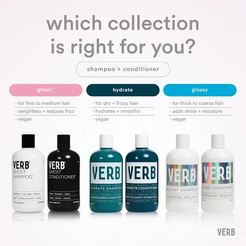 Miniatura 7 de VERB Hydrate Shampoo limpia el cabello seco y encrespado para reducir el encrespamiento y añadir humedad al cabello