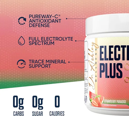 Miniatura 4 de Electrolyte Plus - Mezcla de bebida en polvo, electrolitos de espectro completo con oligominerales para una máxima hidratación, cero azúcar, 30