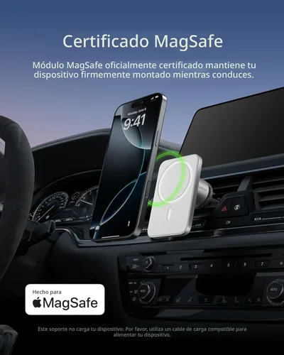 Miniatura 2 de Belkin MagSafe Vent Mount Pro - Soporte MagSafe para teléfono de automóvil, soporte magnético para teléfono compatible con iPhone 17, 16, 15