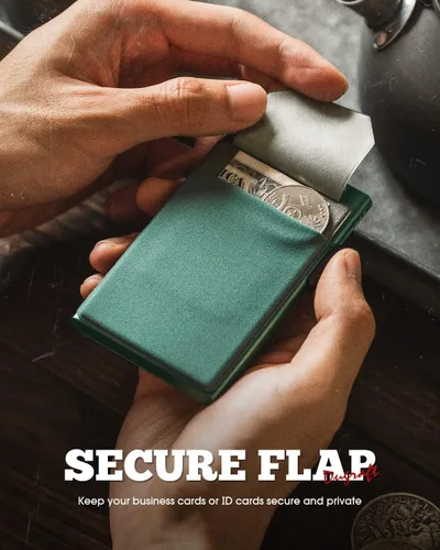 Miniatura 3 de DUGRAFT Tarjetero para tarjetas de crédito con bolsillo para dinero, minimalista, delgado, de aluminio, de metal, para hombres, con bloqueo RFID