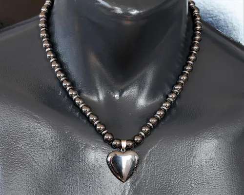 Miniatura 22 de Colgante de corazón de aventurina natural, Collar de cuentas de aventurina genuina, Collar de piedra verde, Collar de piedras preciosas, Cuentas
