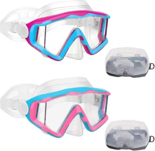 Miniatura 16 de Máscara de buceo Anti-niebla Natación Snorkel máscara adecuada para adultos Buceo Natación Snorkel Gafas Máscaras Lentes negro-azul