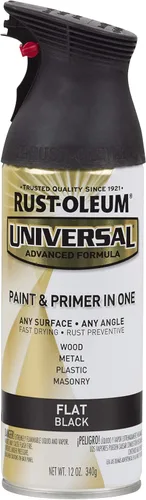 Miniatura 142 de Rust-Oleum 245197 Pintura en aerosol universal para todas las superficies, 12 onzas, negro satinado