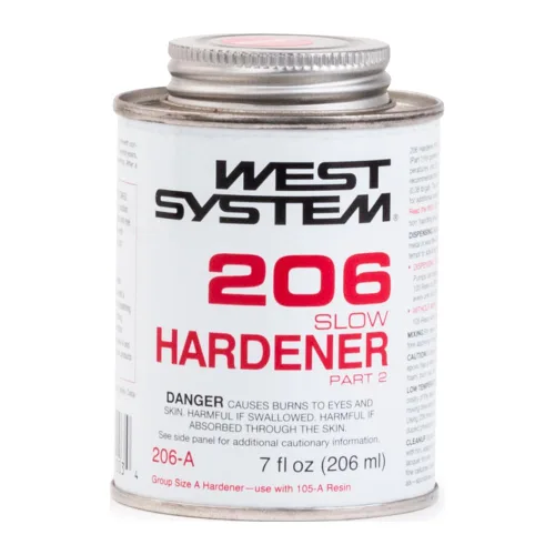 Miniatura 3 de West System Paquete de resina epoxi 105A (32 fl oz) con endurecedor epoxi lento 206A (7 onzas líquidas). También incluye una resina y una bomba