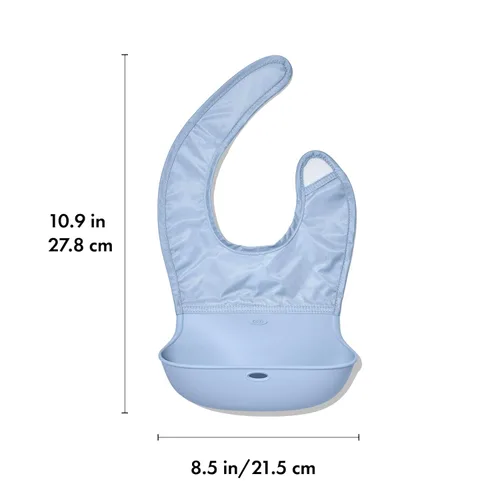 Miniatura 6 de OXO Tot Babero enrollable - Paquete de 2 - Llovizna y anochecer Llovizna/anochecer