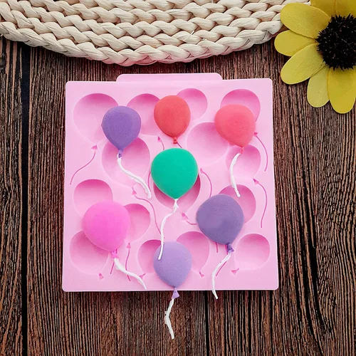 Miniatura 2 de 2 moldes para fondant de globo de aire, materiales de silicona de seguridad de grado alimenticio, molde de caramelo de chocolate para decoración