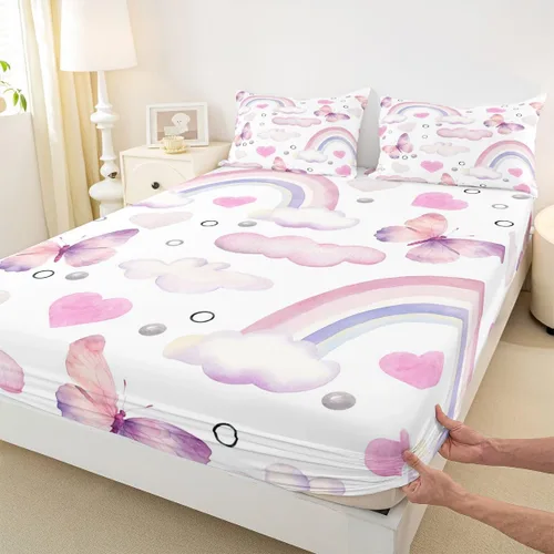 Miniatura 22 de Erosebridal Sábana bajera ajustable con estampado de fútbol, tamaño individual, para niños y niñas, juego de ropa de cama de juegos de pelota, funda