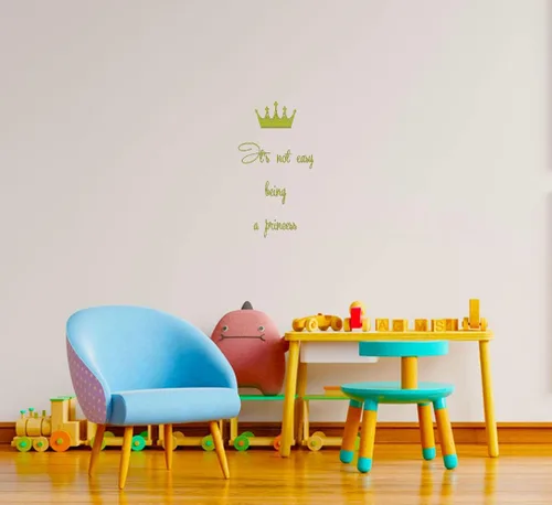 Miniatura 3 de Wall Decals Vinyl Decal Sticker Girl Quote It's Not Easy Being a Princess Crown Home Interior Art Mural Kids Nursery Baby Room Decor KT19