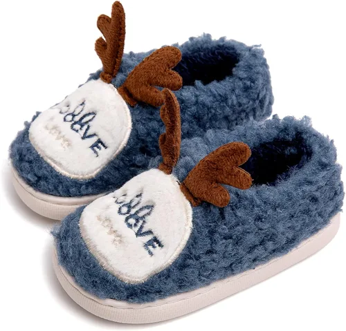 Miniatura 6 de Pantuflas de peluche de suela antideslizante ideales para el invierno, disponibles en diferentes colores y modelos de animalitos, para niños y niñas