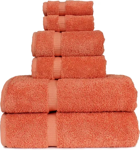 Miniatura 53 de Luxury Hotel & Spa Collection - Toalla ecológica de 100% algodón turco de 27 x 54 pulgadas (27 x 54 onzas), de secado rápido, para baño, borde