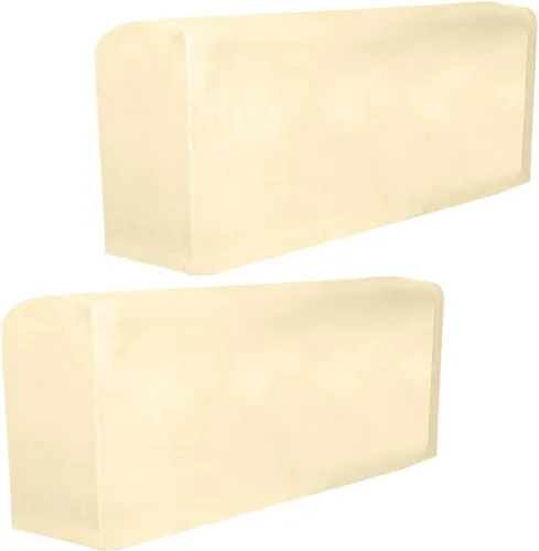 Miniatura 3 de Garneck 2 fundas de tela elástica para reposabrazos antideslizantes, de elastano, para sillón reclinable, protector de muebles, color beige