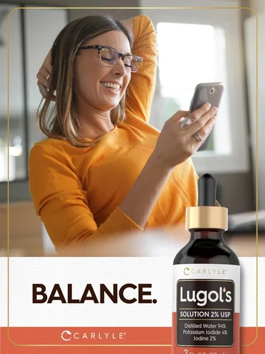 Miniatura 6 de Carlyle Lugols Yodo 2 por ciento 2 fl oz Solución de yoduro de potasio y yodo 2% gotas líquidas