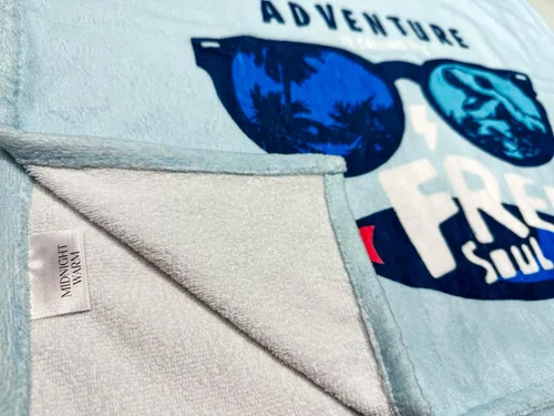 Miniatura 5 de Toalla de poncho de playa con capucha para niños, 100% algodón turco en el interior y microfibra de secado rápido en el exterior - Suave y Dinosaurio