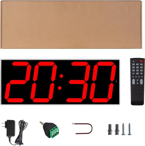 Miniatura 3 de West Ocean Reloj de pared LED digital inteligente grande con WiFi de 6 pulgadas de un solo dígito, cuenta regresiva, DST, reloj de pared digital