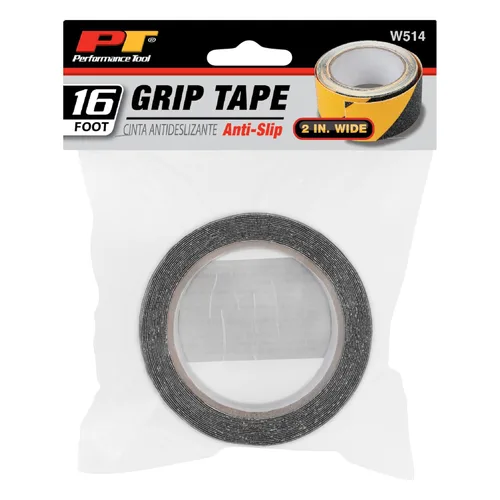 Miniatura 3 de Performance Tool W514 - Cinta de agarre negra y amarilla de 2 pulgadas x 16 pies, cinta antideslizante resistente para escaleras, seguridad