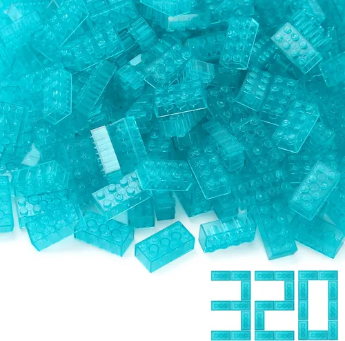 Miniatura 15 de Ladrillos de 2 x 4, lima, 320 piezas partes de color verde amarillento, kit de construcción clásico, conjunto de juego creativo, bloques de juguete