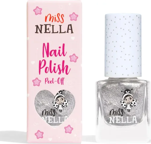 Miss Nella Shooting Star - Esmalte de uñas seguro especial plateado brillante para niños, fórmula no tóxica y sin olor para niños y niños pequeños,