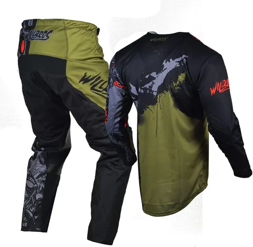 Miniatura 4 de Conjunto de pantalón de jersey juvenil para niños, conjunto de equipo de motocross MX para niños, traje de carreras todoterreno MTB ATV motocicleta