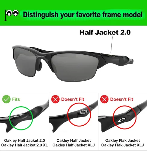 Miniatura 4 de Lentes de repuesto polarizadas para gafas de sol Oakley Half Jacket 2.0 OO9144, Varios
