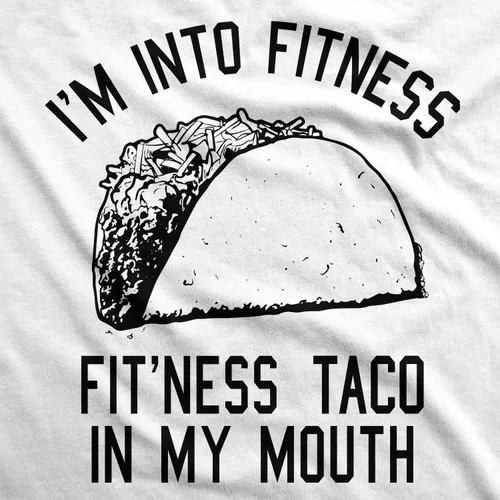 Miniatura 2 de Camisa divertida para hombre de fitness Taco con diseño humorístico sarcástico de gimnasio