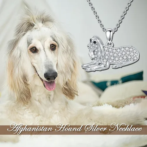 Miniatura 54 de Collares con colgante de perro de plata de ley S925 – 24 razas corgi/husky/labrador/pastor para mujer