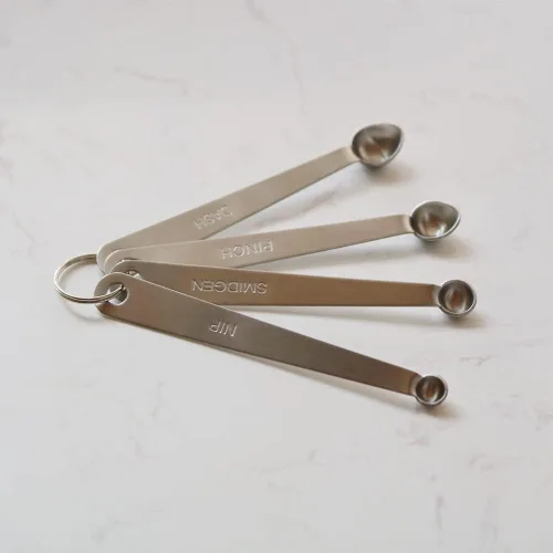 Miniatura 5 de Juego de mini cucharas medidoras, pequeña cucharadita de acero inoxidable para cocinar y hornear, adecuada para pequeñas cantidades de ingredientes