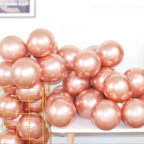 Miniatura 11 de 100 globos metálicos cromados negros de látex de 12 pulgadas, globos gruesos brillantes para decoración de fiestas