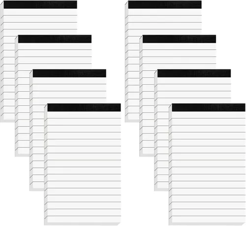 Miniatura 7 de 6 piezas de recambios para bloc de notas de 3 x 5 pulgadas, mini cuaderno de notas en blanco con 30 hojas cada bloc, papel rayado de reglas