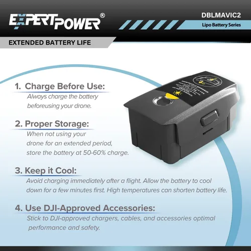 Miniatura 7 de ExpertPower Bolsa de seguridad + batería de vuelo inteligente para DJI Mavic 2 Pro/Zoom/Enterprise Advanced 3850mAh, 31 minutos máx. Tiempo