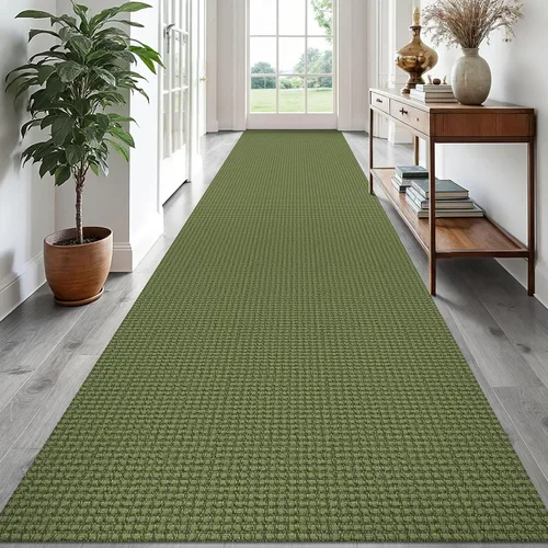 Miniatura 69 de EARTHALL Alfombra de pasillo 3x14 pies, alfombras lavables extra largas para pasillos, tejidas, antideslizante, alfombra trenzada para entrada