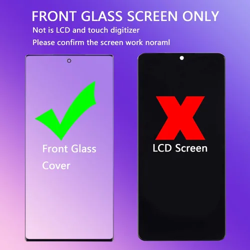 Miniatura 2 de Samsung Galaxy Note 10 Plus Reemplazo de pantalla de 6.8 pulgadas 10+ Series Kit de reparación de vidrio frontal incluye adhesivo de marco