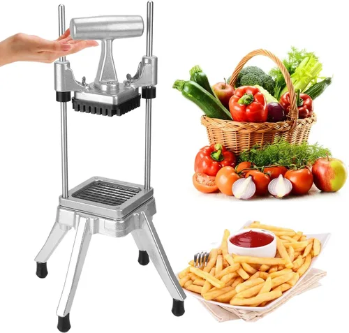 Miniatura 8 de WICHEMI Picador comercial de verduras y frutas, cortador de acero inoxidable para cebollas, papas, pimientos y champiñones (1/4 de pulgada)