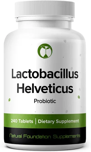 Miniatura 19 de Natural Foundation Supplements Lactobacillus Casei Suplemento probiótico 240 tabletas 3 mil millones de CFU de probióticos para hombres y mujeres