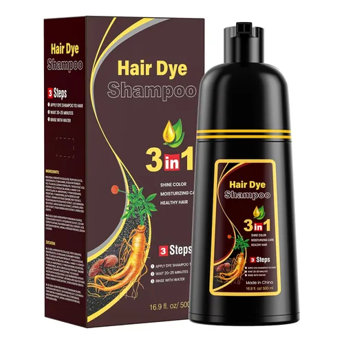 Miniatura 9 de JUANCHI - Champú negro para teñir el cabello 3 en 1, champú negro tinte para el cabello para cobertura de canas, color de cabello para mujeres