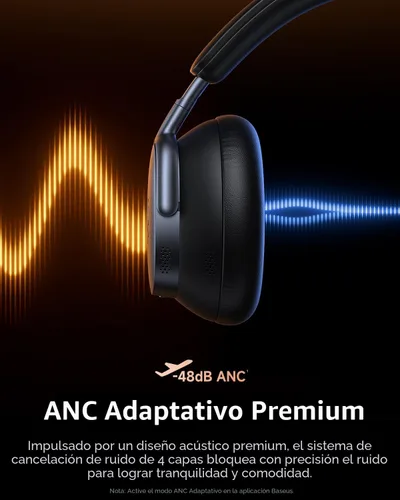 Miniatura 3 de Baseus Inspire XH1 - Auriculares adaptativos con cancelación activa de ruido, sonido por Bose, Dolby Audio, ANC adaptativo en tiempo real premium