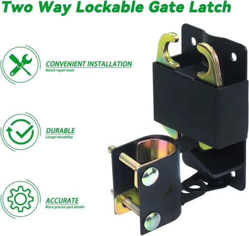 Miniatura 7 de S16100700 - Pestillo de puerta con cerradura de dos vías con cerradura de combinación de 4 dígitos y destornillador para puertas de metal con tubos