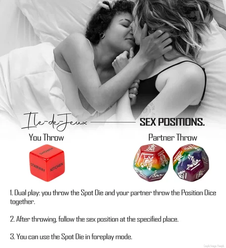 Miniatura 3 de Juego de 5 dados sexuales para mujeres, LGBTQ+ para parejas, juego sexual de orgullo. Dados de amor traviesos, noche de juego para adultos