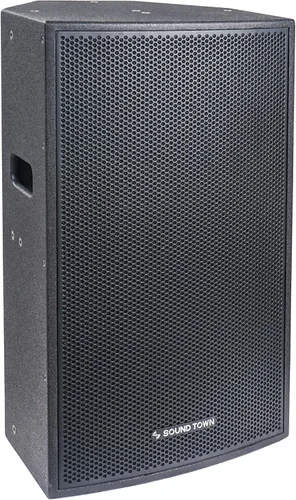 Sound Town CARME Series - Altavoz profesional PA DJ de 2 vías de 15 pulgadas, 800 W, negro con controlador de compresión, madera contrachapada de