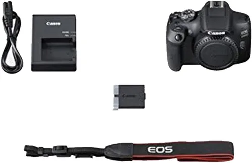 Miniatura 8 de Canon EOS 2000D / Rebel T7 Cámara DSLR (solo cuerpo) + 64 GB de memoria + trípode + monopie + batería adicional + más (paquete de 21 piezas), negro