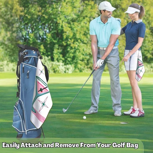 Miniatura 3 de Divertida toalla de golf, toallas de golf impresas para bolsas de golf con clip, regalo de golf para hombres, marido, novio, papá, regalos