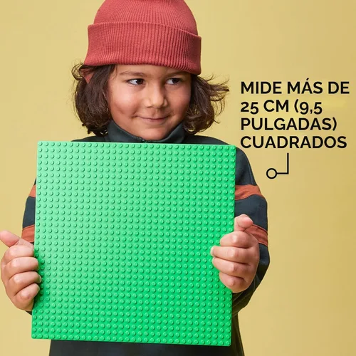 Miniatura 5 de LEGO Placa base verde clásica, base cuadrada de 32 x 32 pulgadas para construir, jugar y mostrar creaciones de ladrillos, ideal para paisajes