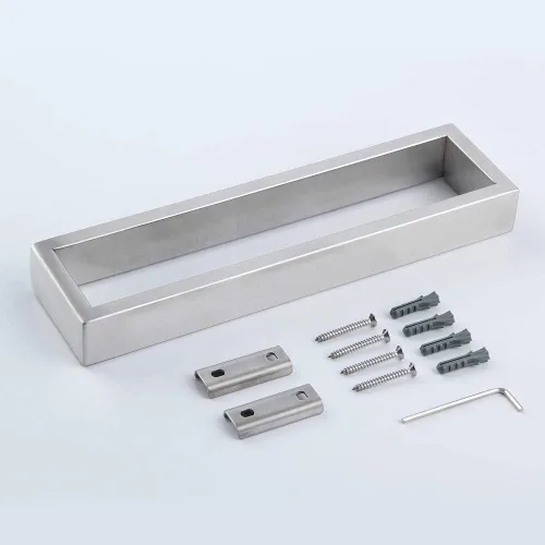 Miniatura 5 de Toallero de mano SUS 304 de acero inoxidable para baño, cocina, garaje, resistente, montado en la pared, acabado cepillado
