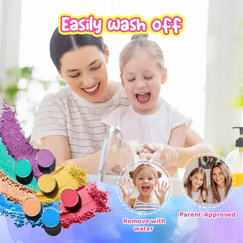 Miniatura 3 de Juegos de maquillaje para niñas – Juego de cosméticos reales lavables con fabricación de joyas para niños, kit de pulsera de maquillaje de princesa