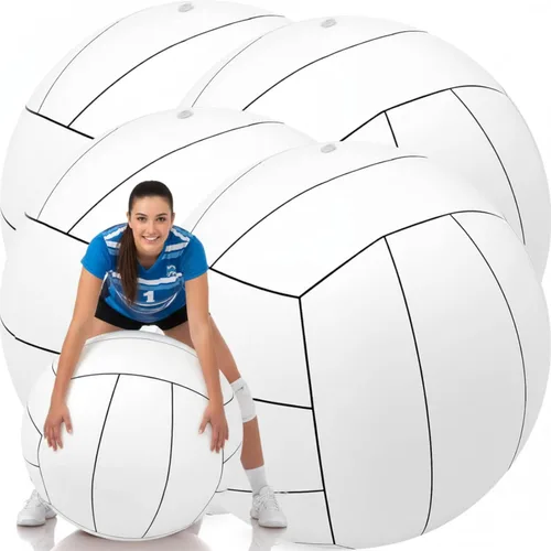 Libima Pelotas inflables gigantes de voleibol de playa de 27 pulgadas, pelota deportiva inflable, voleibol blanco, juegos de piscina, juguetes para