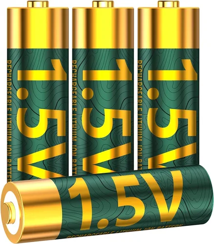 Ostation Baterías de litio recargables AA de 1.5 V, baterías de alta capacidad de 2100 mAh, chip inteligente y BMS, carga rápida de 2.5 horas, más
