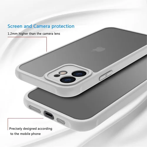 Miniatura 5 de PinLiSheng Funda mate para iPhone 11, funda protectora dura y delgada con protección a prueba de golpes, funda trasera translúcida y mate para Gris