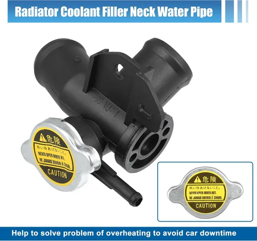 Miniatura 6 de uxcell No 21501-9HA0A/21430-8991C Cuello de llenado del radiador del motor con tapa completamente sellada para Nissan Altima 2.5L L4 2007-2013